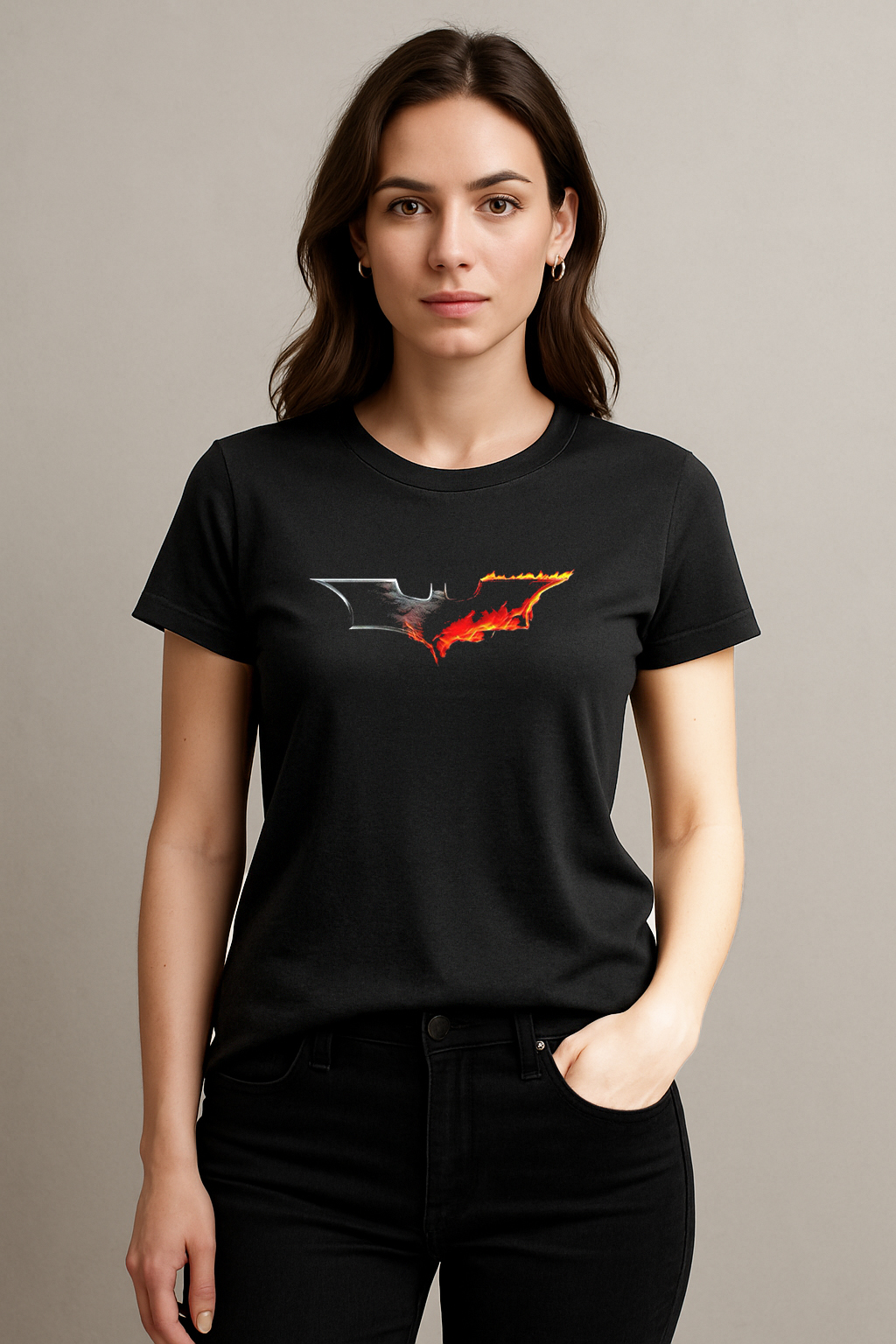 Unisex Batman Logo T-Shirt – Fire & Shadow Edition
